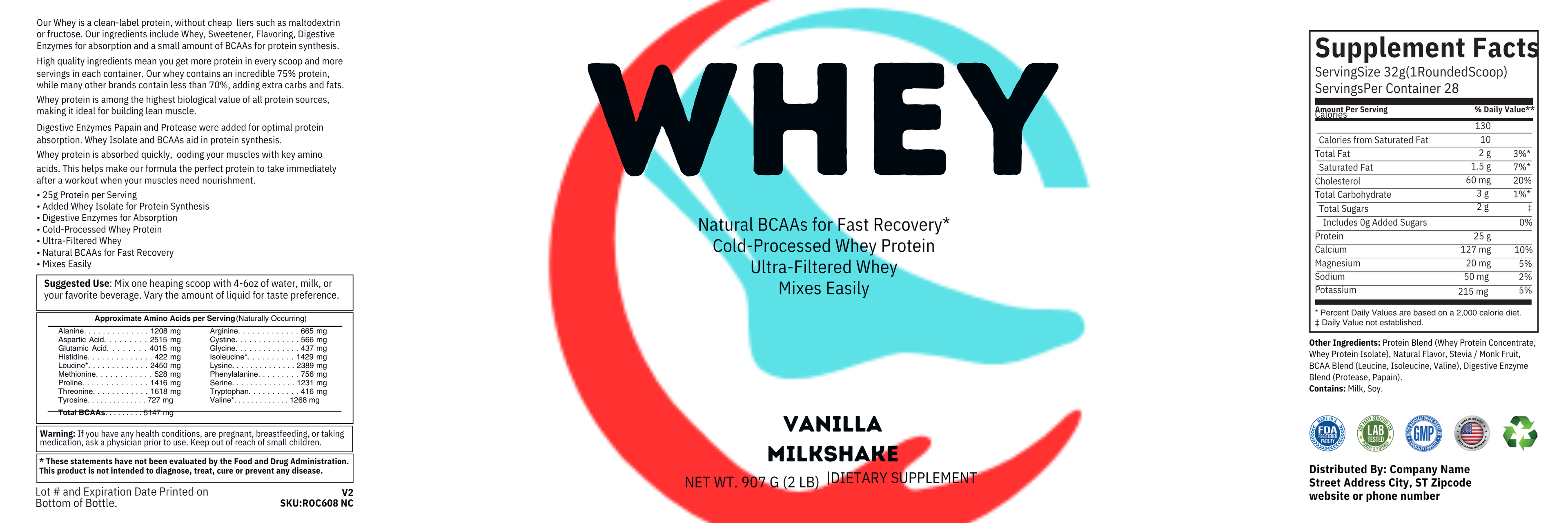 Ultra-Pure Whey Protein (Vanilla)