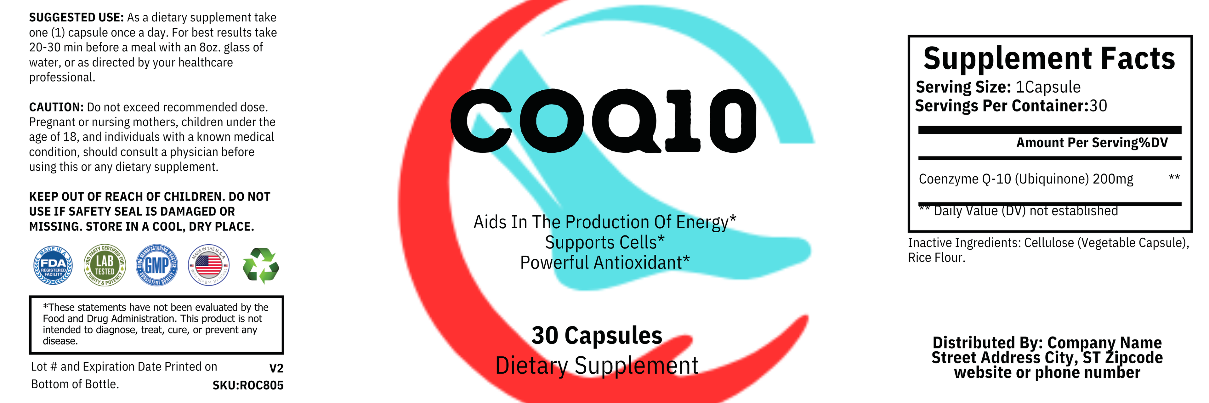 CoQ10 (Ubiquinone) – Cellular Energy & Vascular Support